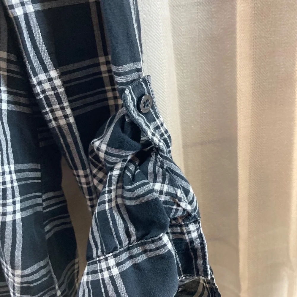 Mens H&M Divided Plaid Button Down Shirt Long Sleeve‎ Casual Flannel Large
